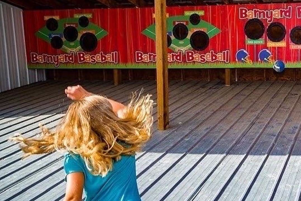 Young Guest Plays Barnyard Baseball