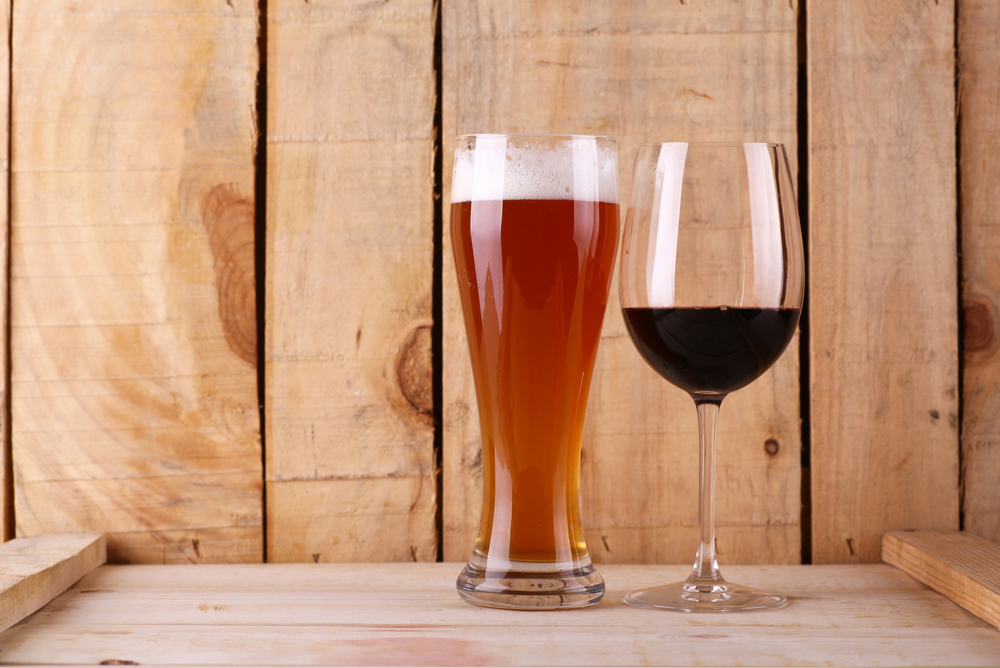 Glass of Beer & Wine Glass of Beer & Wine